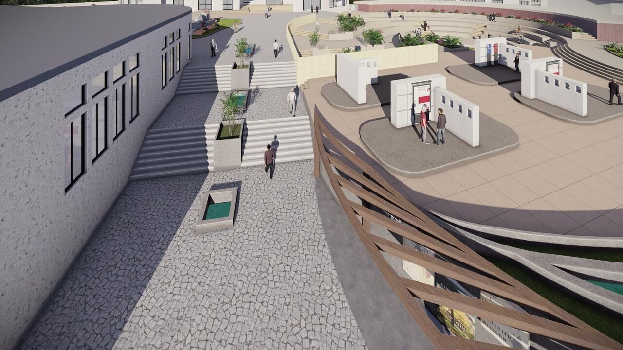 Urban Book Passage Architectural Concept Design 3D model_10