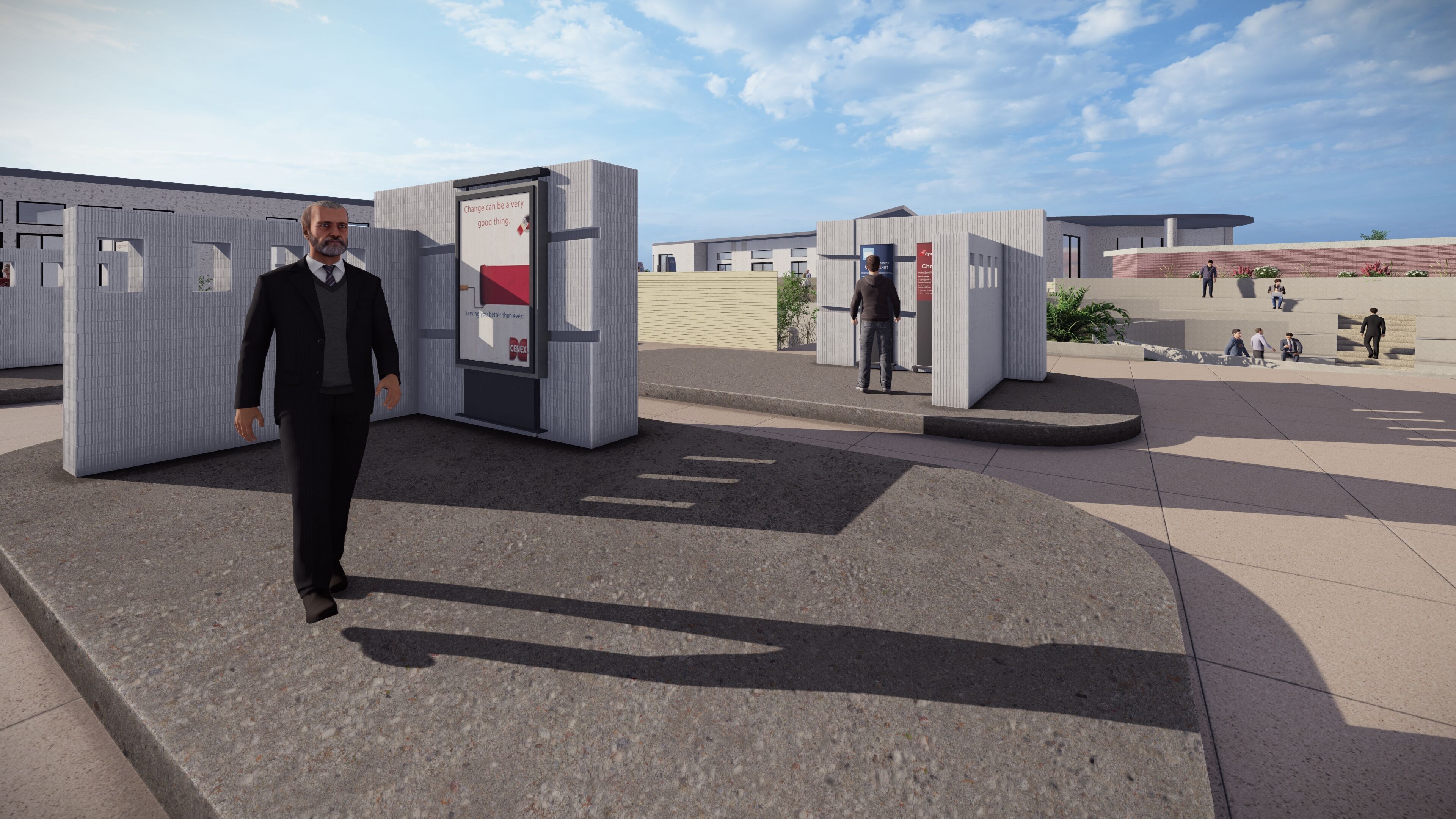 Urban Book Passage Architectural Concept Design 3D model_11