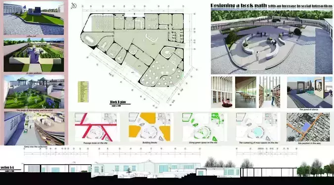Urban Book Passage Architectural Concept Design 3D model