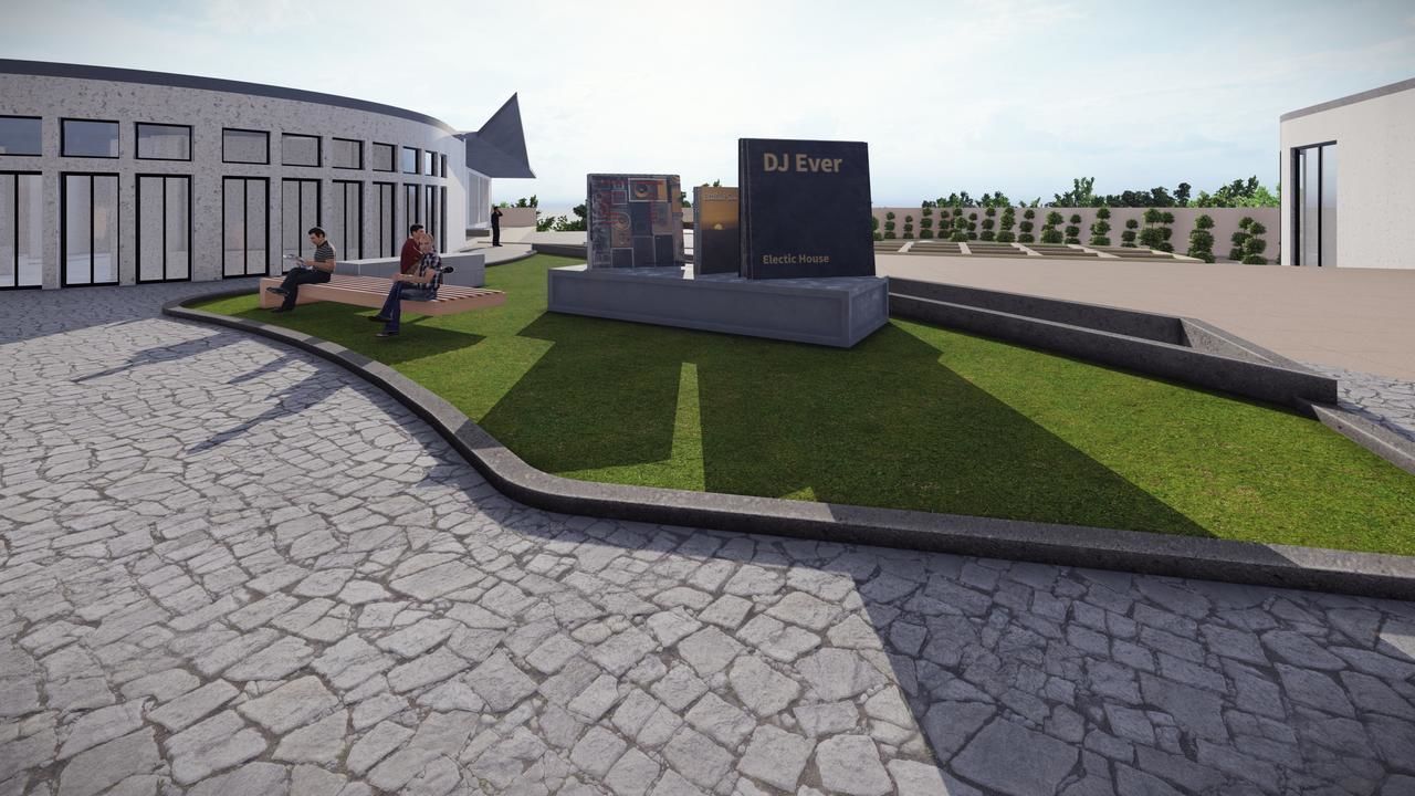 Urban Book Passage Architectural Concept Design 3D model_14