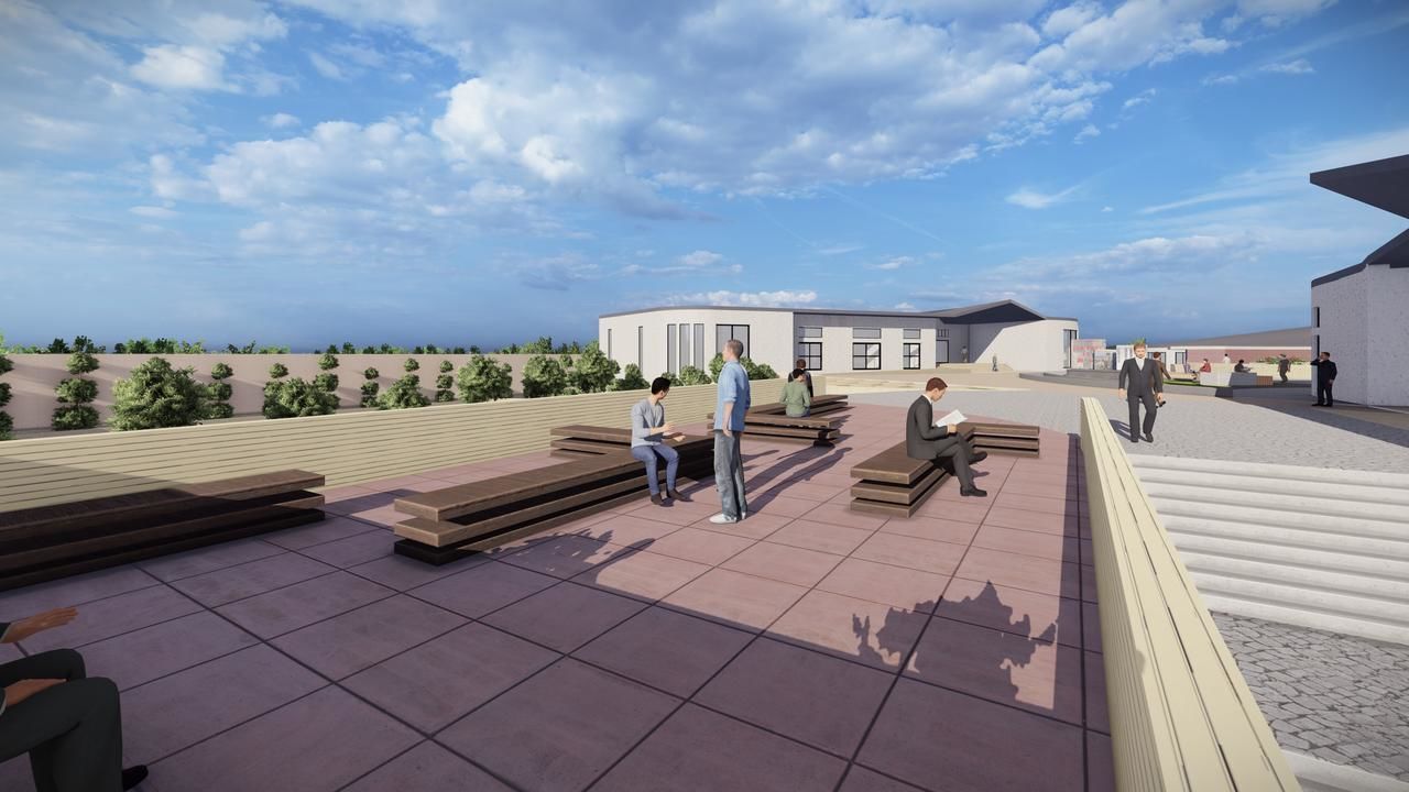 Urban Book Passage Architectural Concept Design 3D model_16