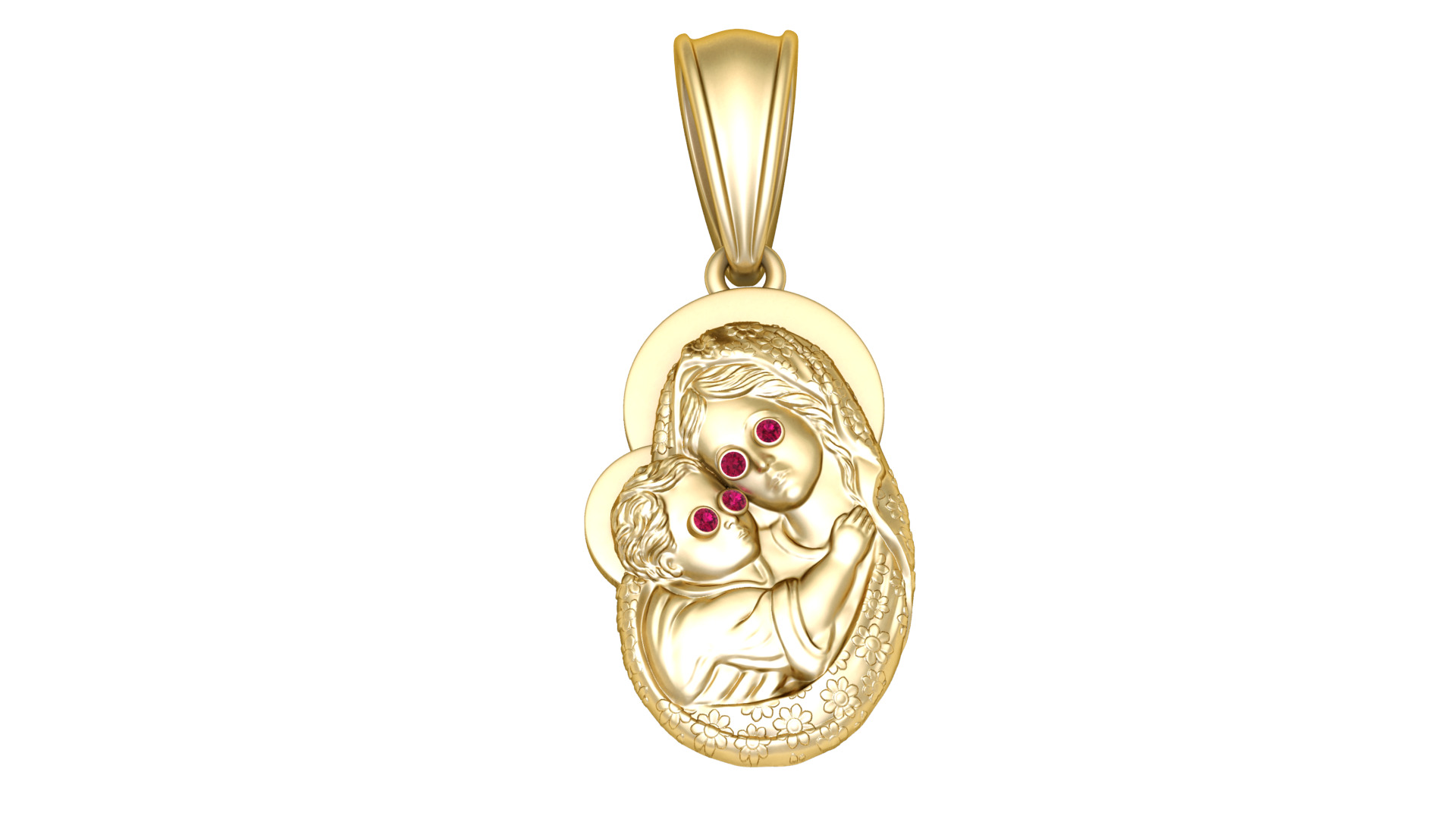 religious pendant 3D printable model 3D print model_2