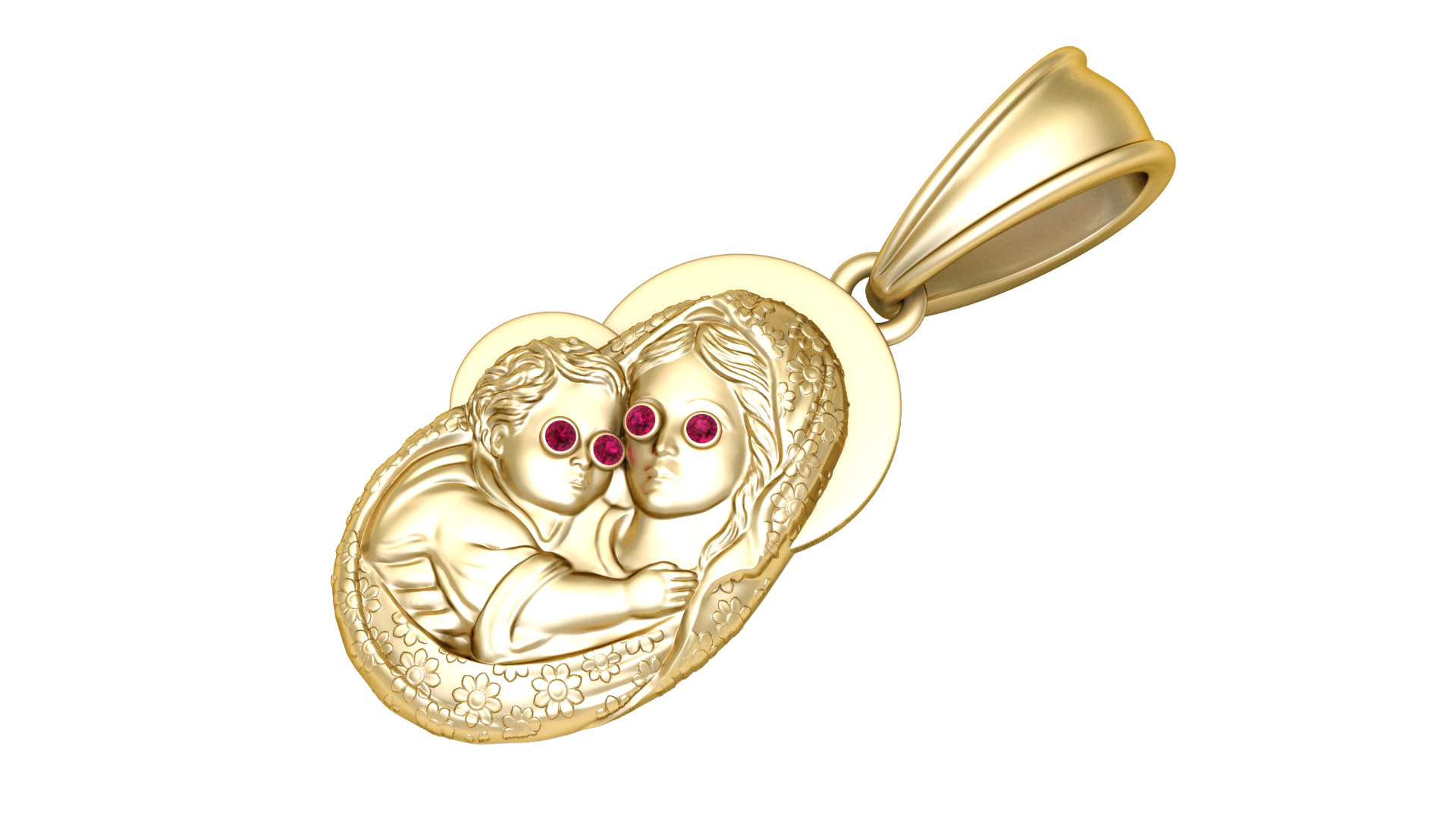 religious pendant 3D printable model 3D print model_1