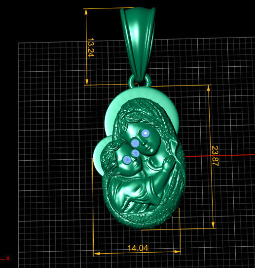 religious pendant 3D printable model 3D print model_3