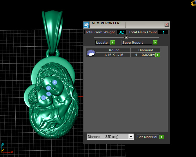 religious pendant 3D printable model 3D print model_5