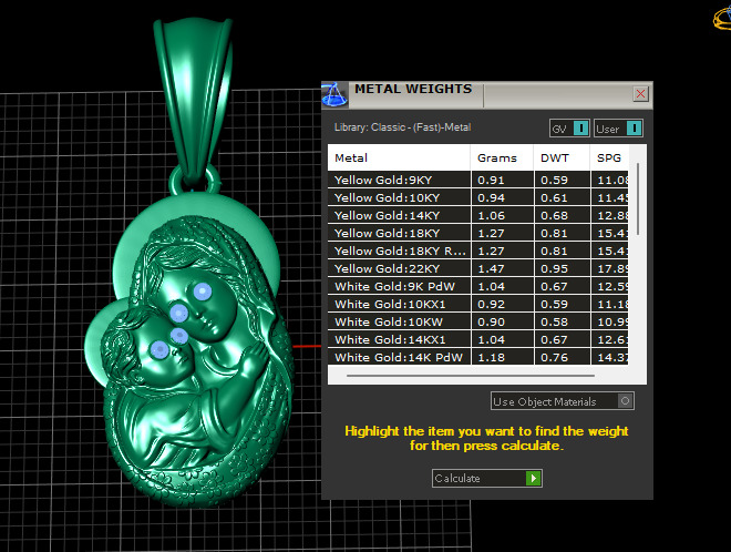 religious pendant 3D printable model 3D print model_6