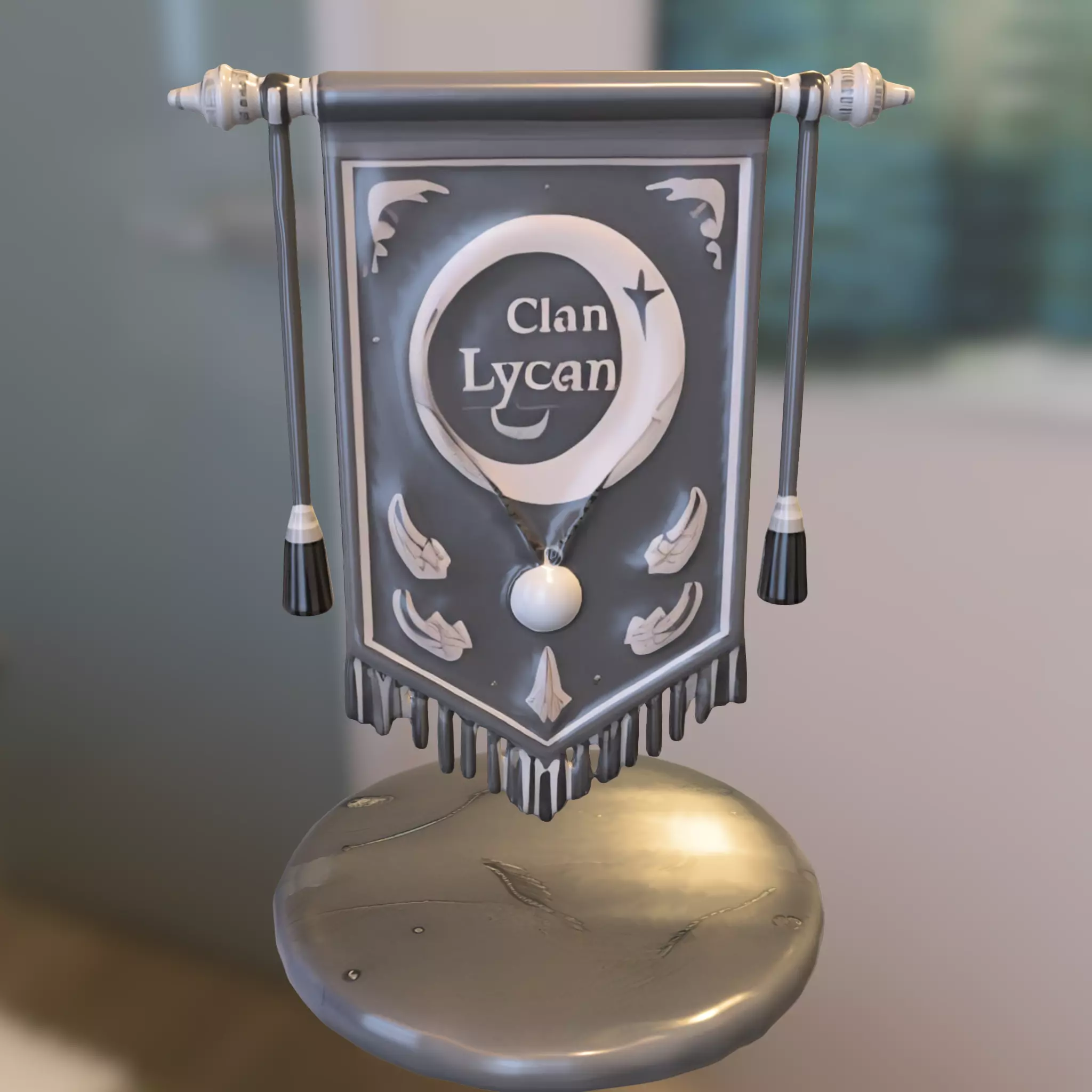 Clan Lycan Banner 3D model_0