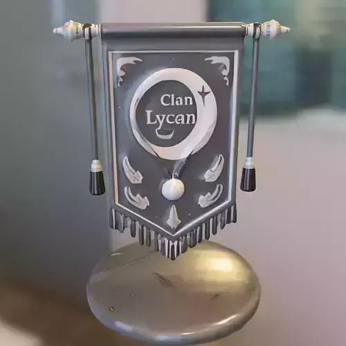 Clan Lycan Banner 3D model