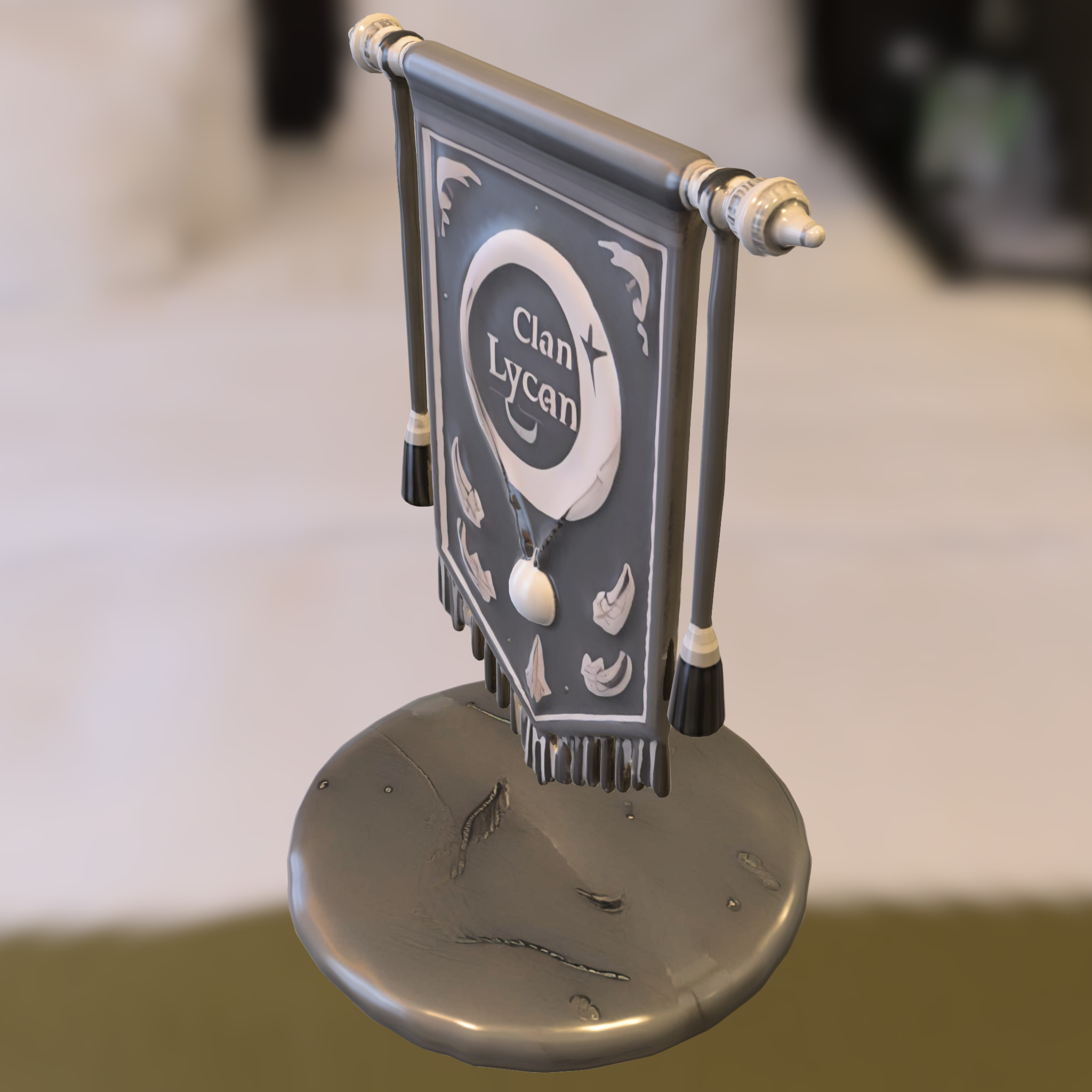 Clan Lycan Banner 3D model_1
