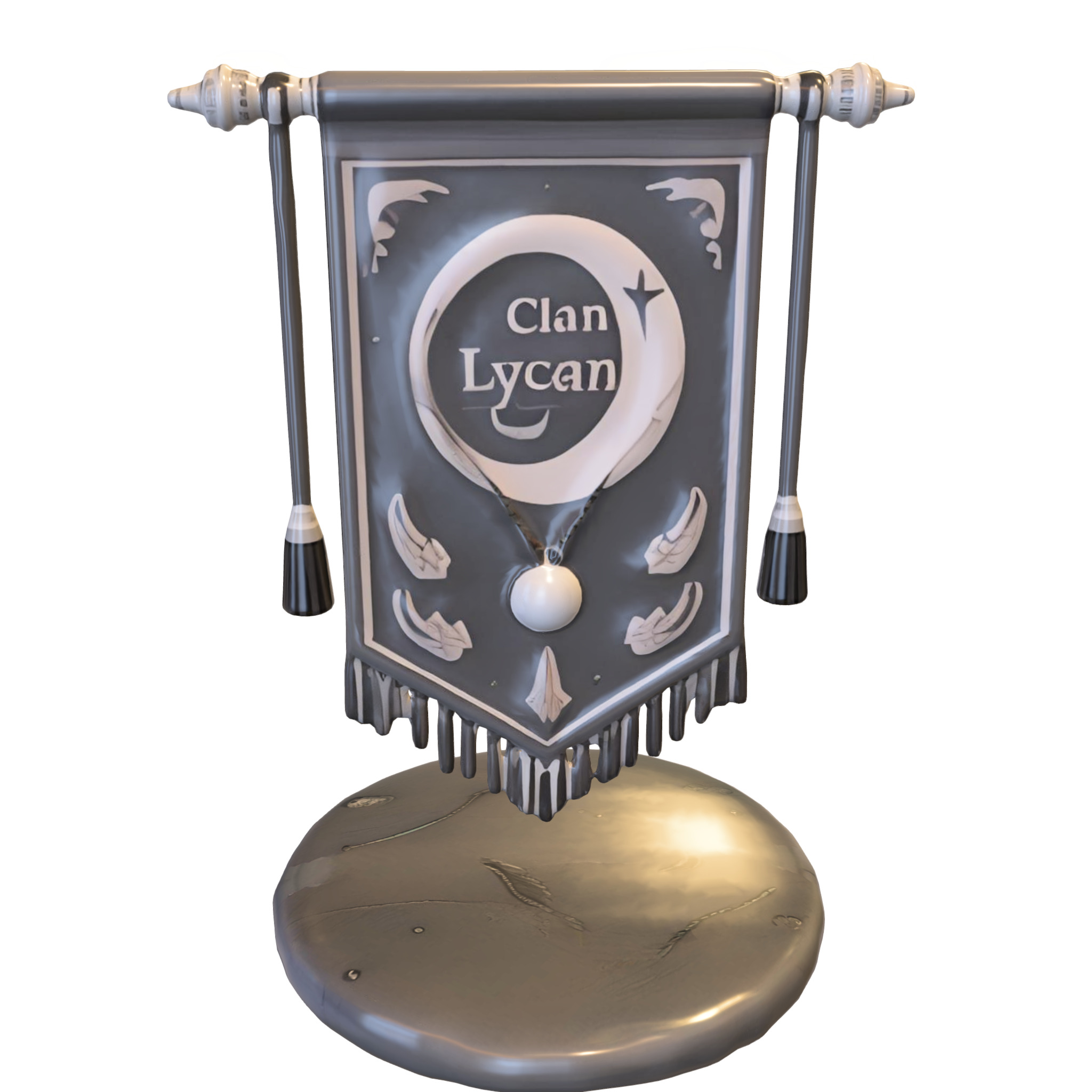 Clan Lycan Banner 3D model_2