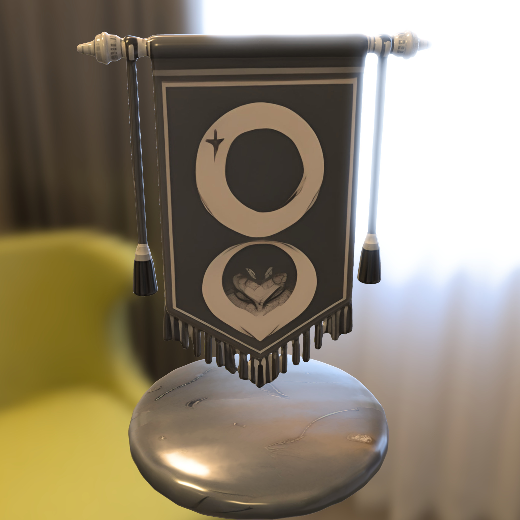 Clan Lycan Banner 3D model_4