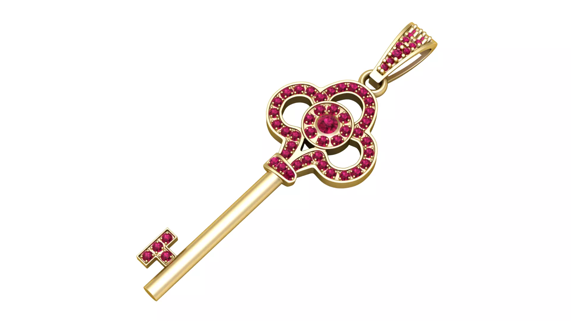 key pendant design 3D printable model 3D print model