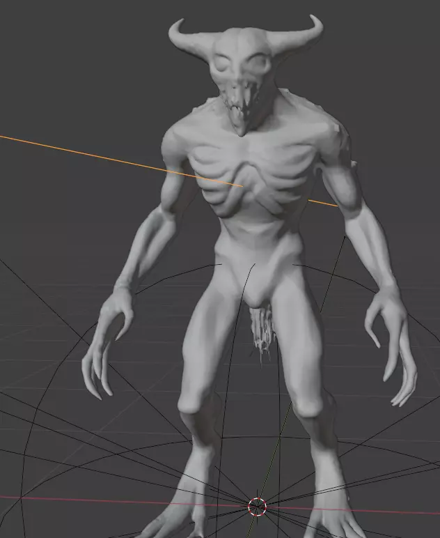 The Memory Leech Low-poly 3D model_0