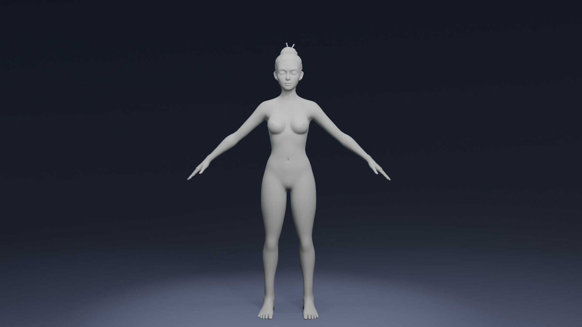 Stylized Human Body Base Mesh 3D Model  IK FK Face Rig 3D Model Collection_33