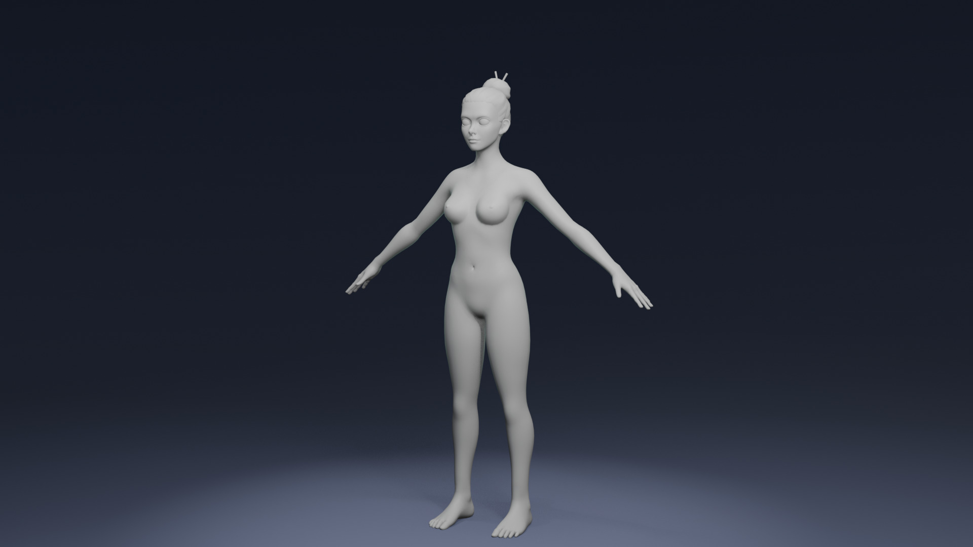 Stylized Human Body Base Mesh 3D Model  IK FK Face Rig 3D Model Collection_32