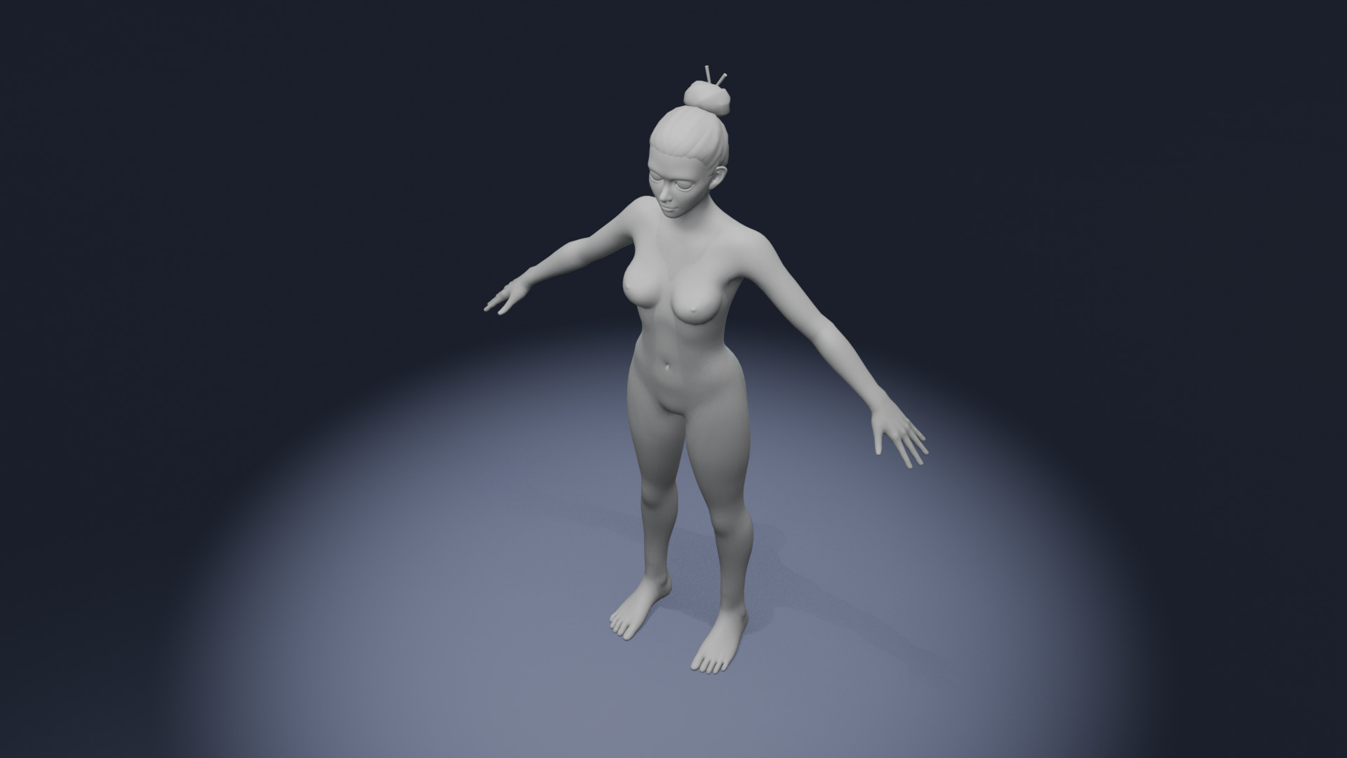 Stylized Human Body Base Mesh 3D Model  IK FK Face Rig 3D Model Collection_41