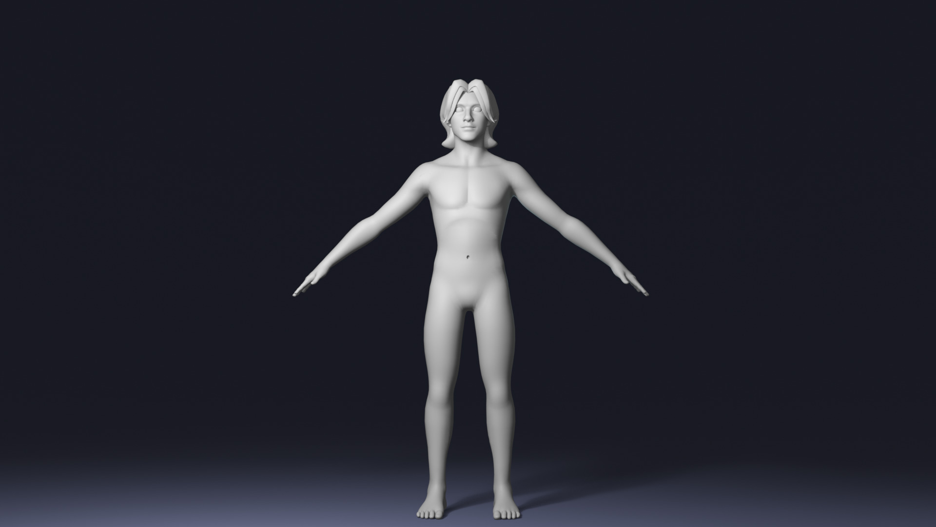 Stylized Human Body Base Mesh 3D Model  IK FK Face Rig 3D Model Collection_11