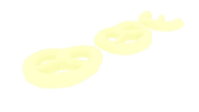 Banana Yogurt Covered Mini Pretzel Crackers 3D model