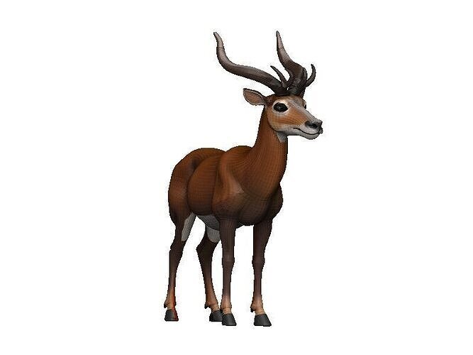 Okapi Low-poly 3D model