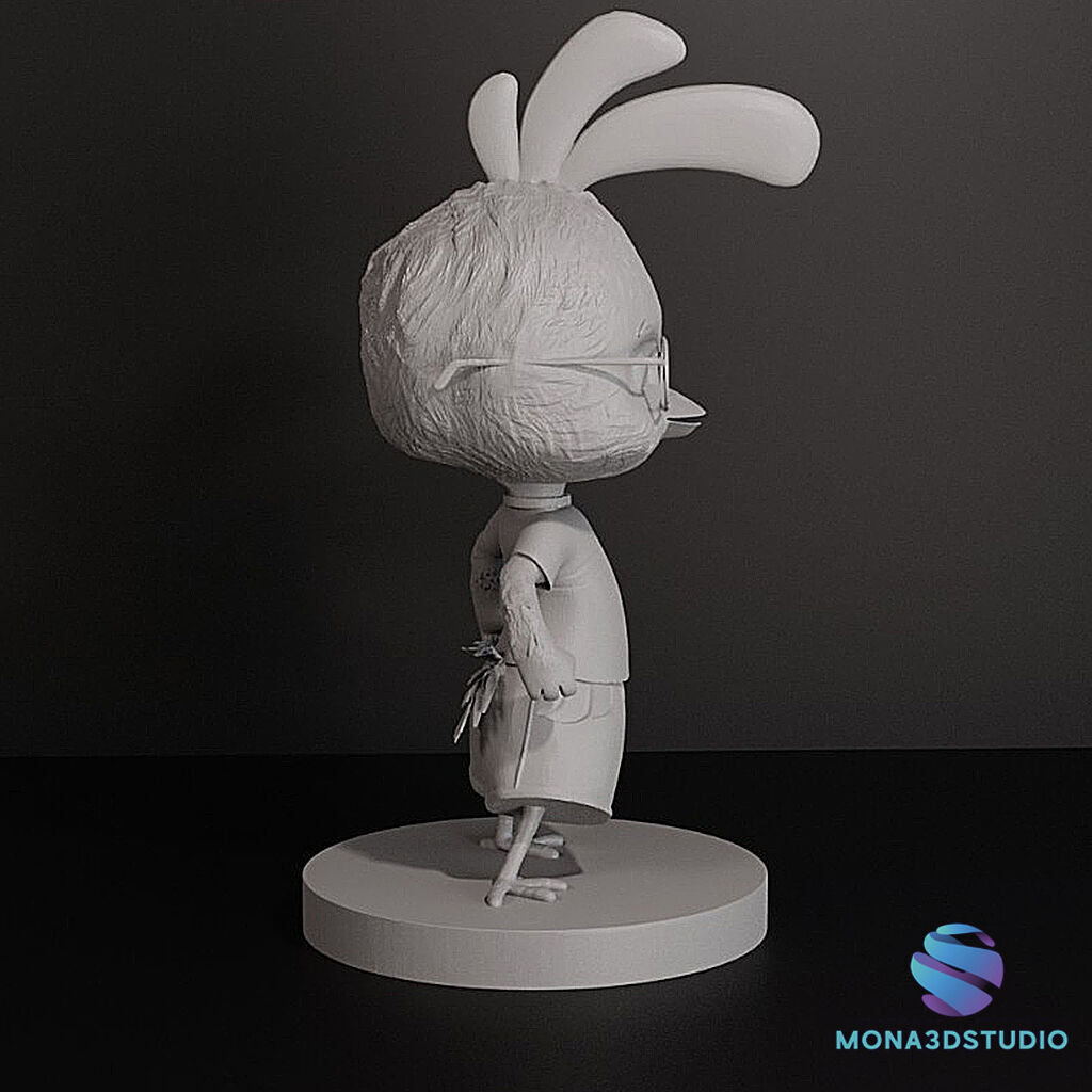 Chicken Little -3D Action Figure with Base and Pre-Supported 3D print model_2