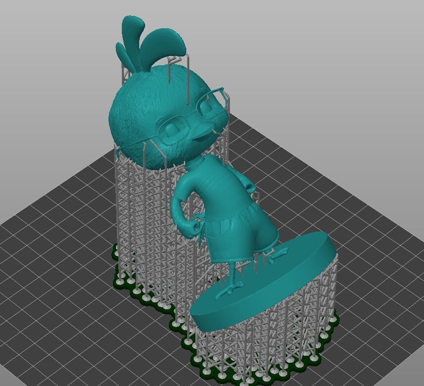 Chicken Little -3D Action Figure with Base and Pre-Supported 3D print model_6