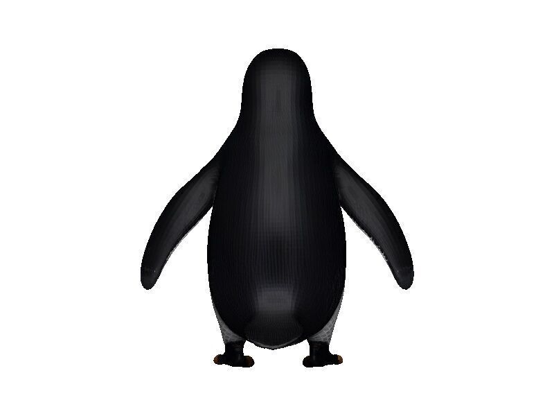 Penguin Low-poly 3D model_4