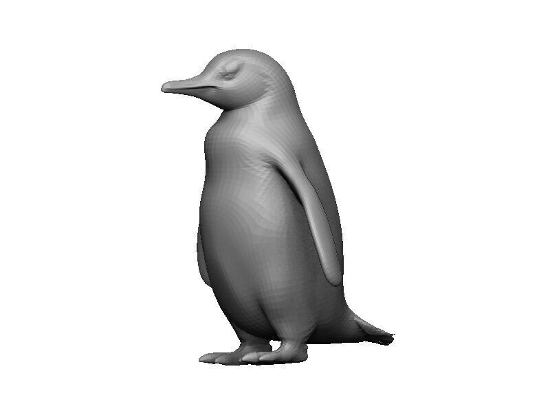 Penguin Low-poly 3D model_7