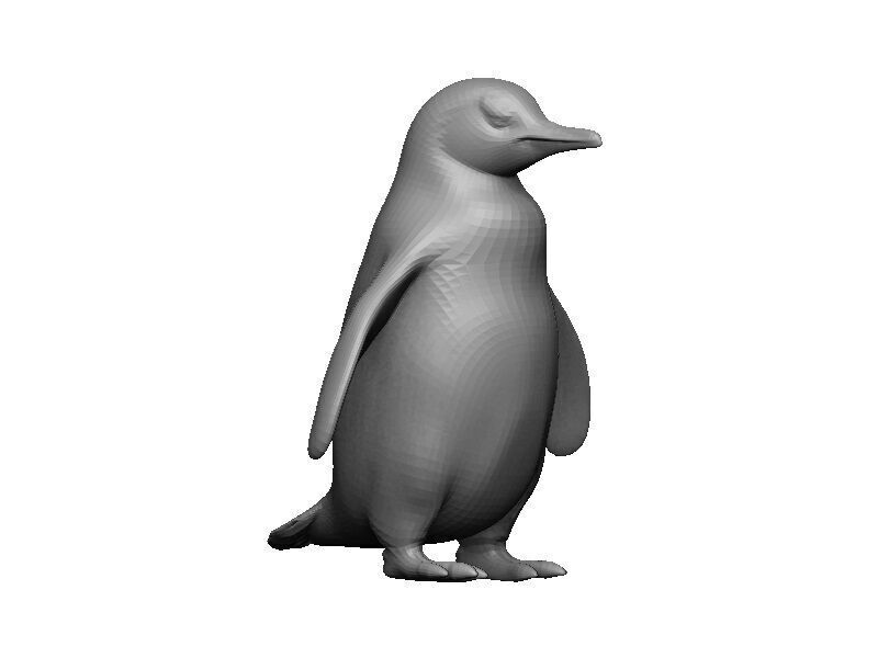 Penguin Low-poly 3D model_6