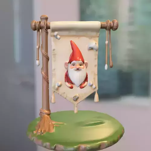 Gnome Banner 3D model