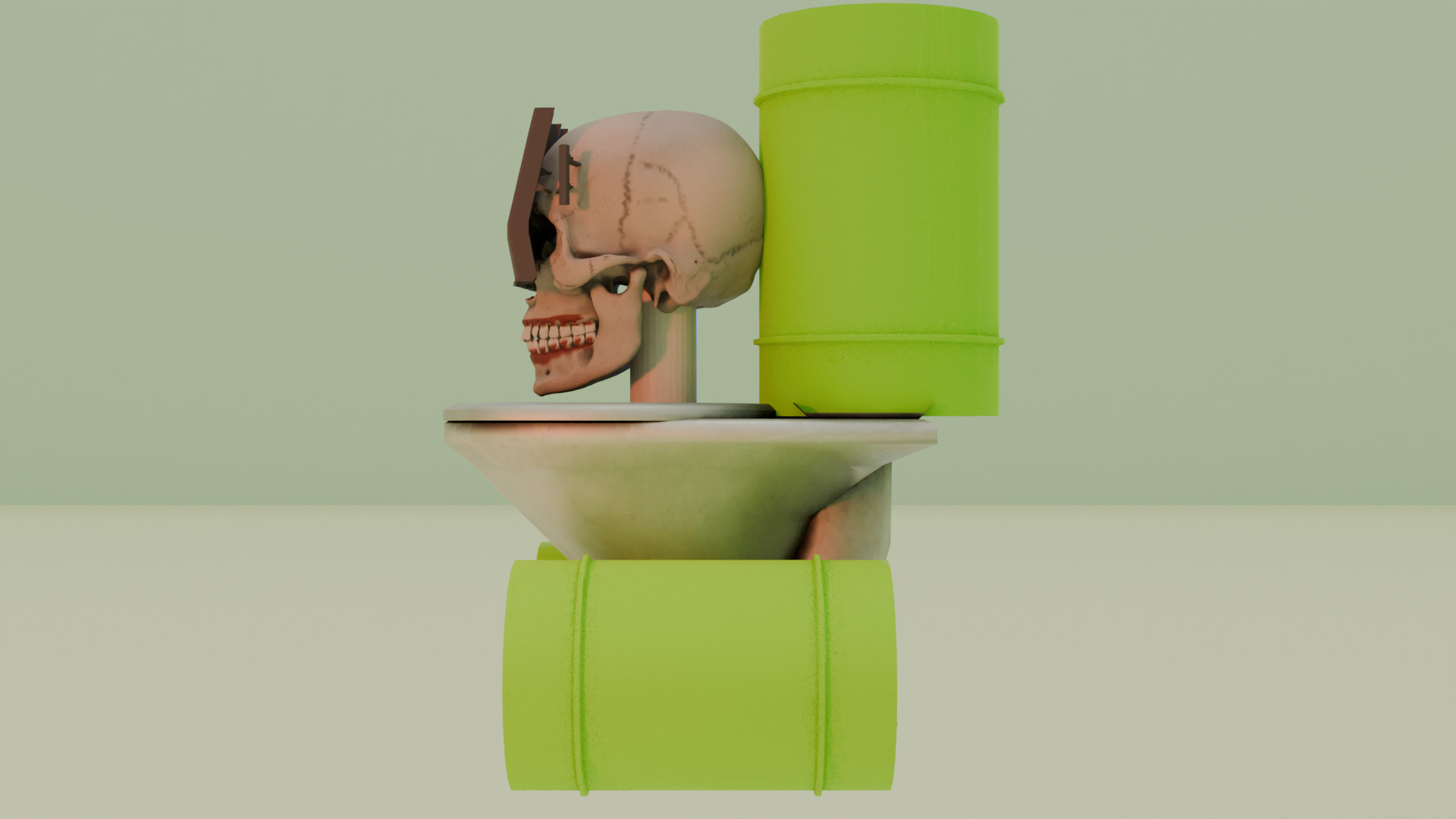 Skibidi Toxic Skull  3D model_2