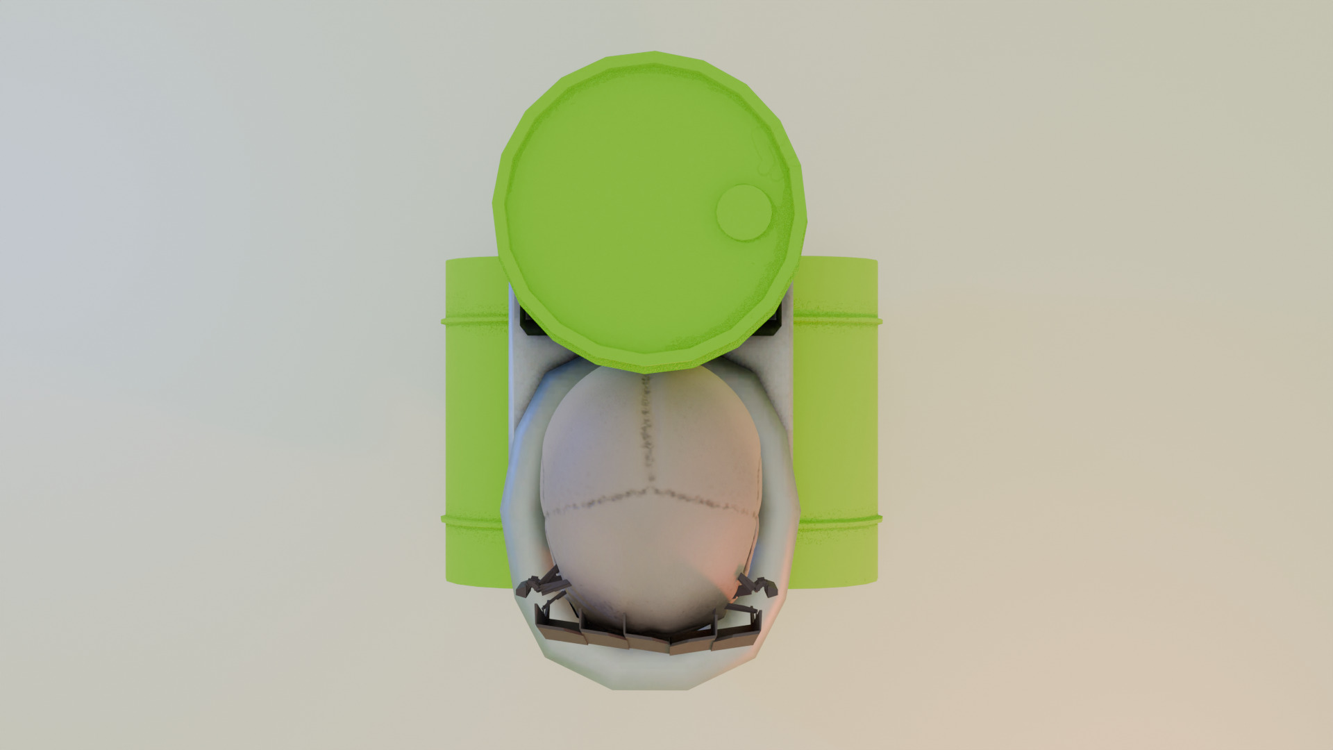 Skibidi Toxic Skull  3D model_5