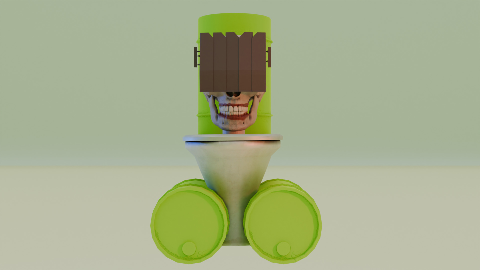 Skibidi Toxic Skull  3D model_1