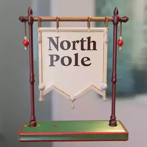 North Pole Sign 3D model