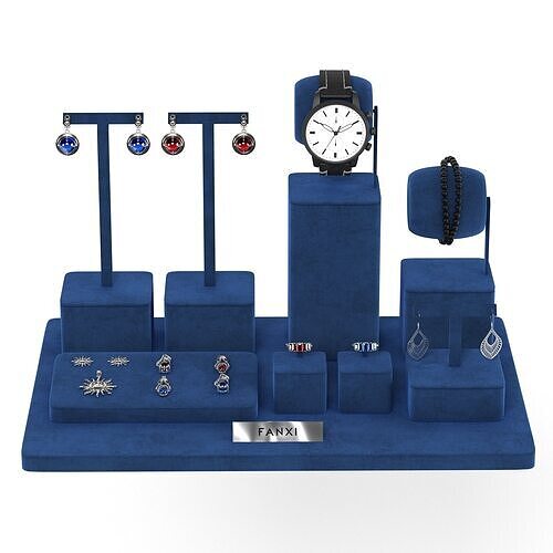 Blue Jewelry Display Stand - Fanxi 3D model