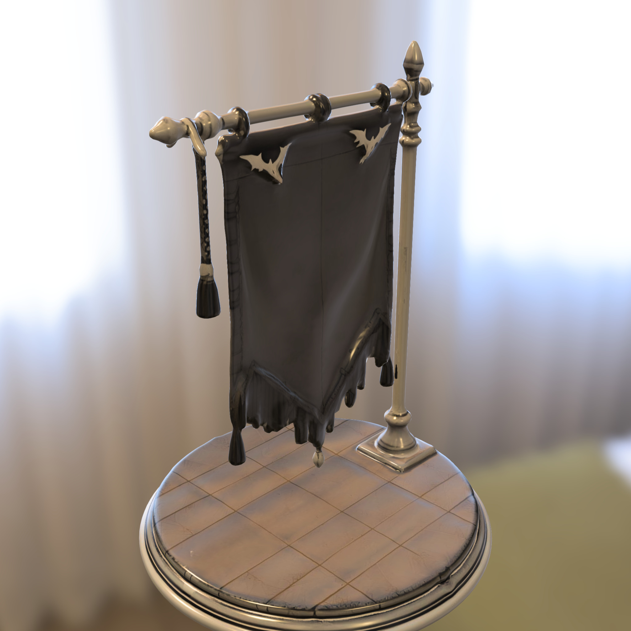 Vampire Clan Banner 3D model_3