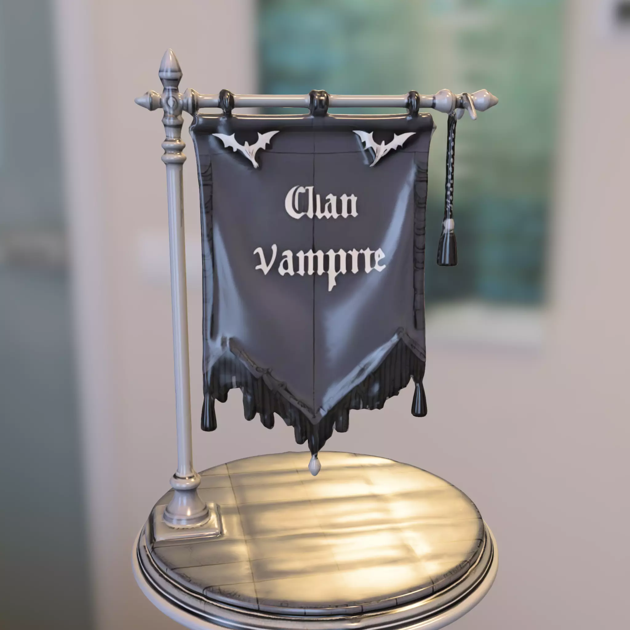 Vampire Clan Banner 3D model_0