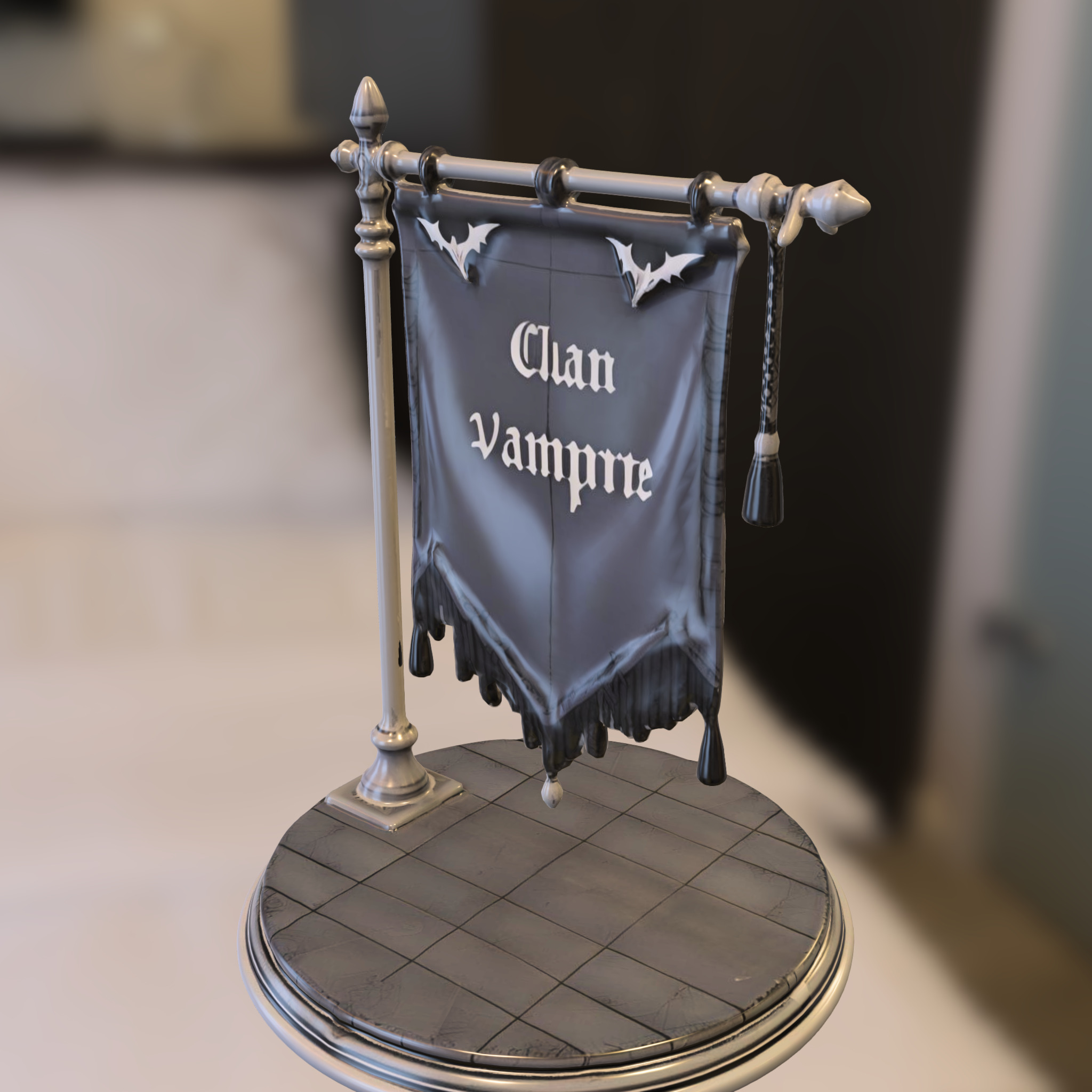 Vampire Clan Banner 3D model_1