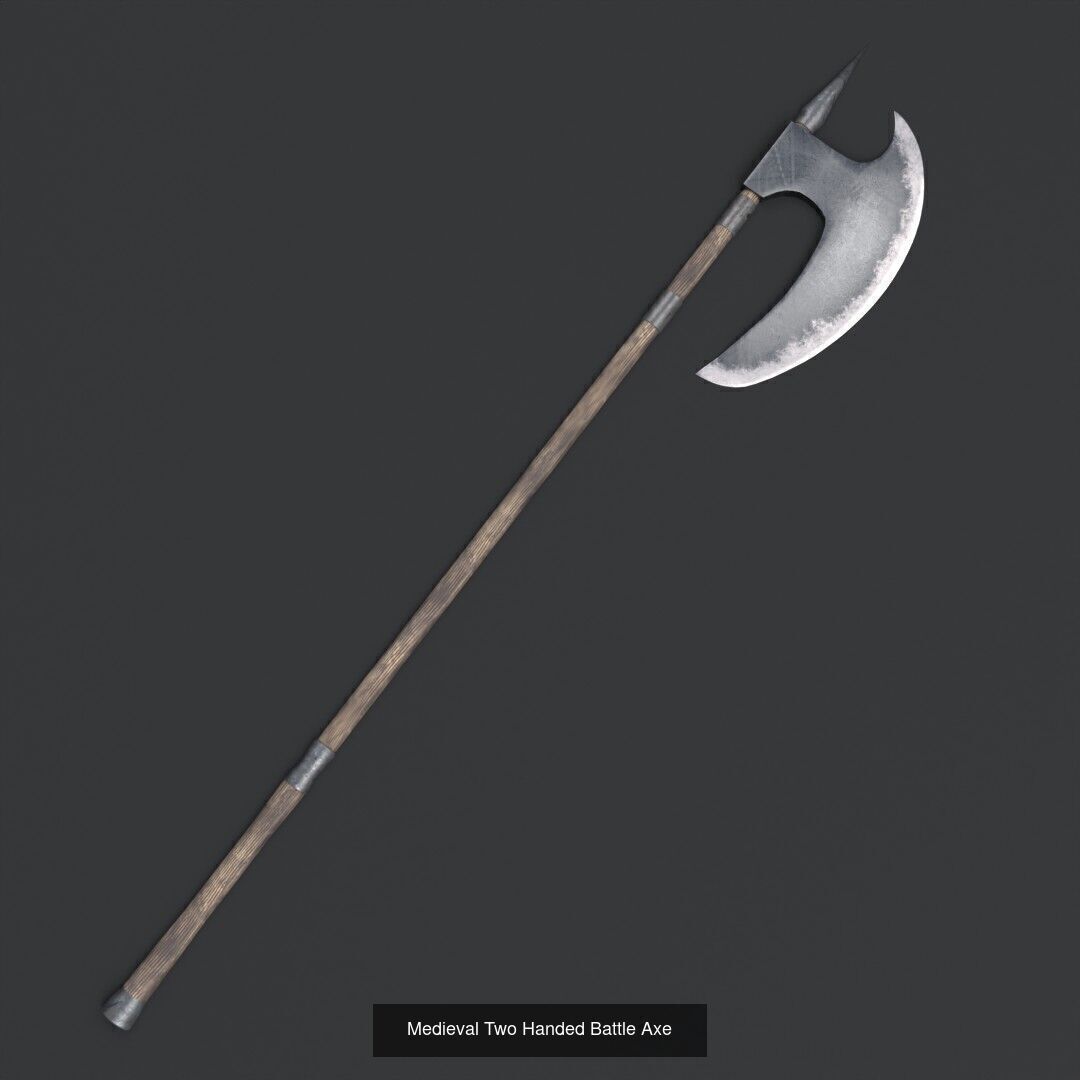 3D Medieval Axe Collection _2
