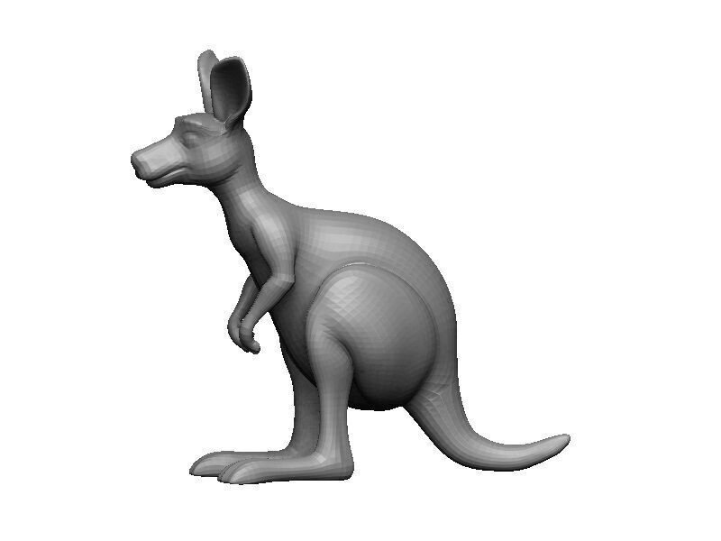 Kangaroo Low-poly 3D model_9
