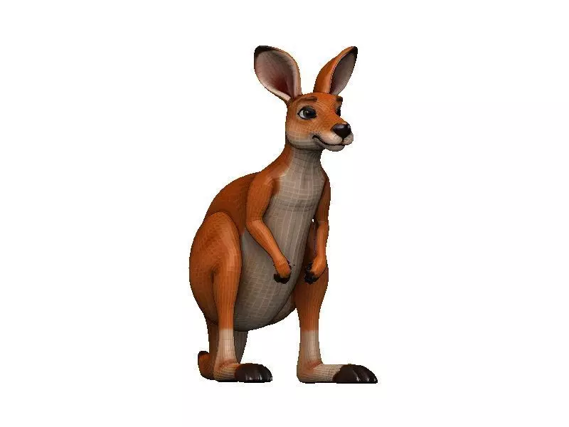 Kangaroo Low-poly 3D model_0