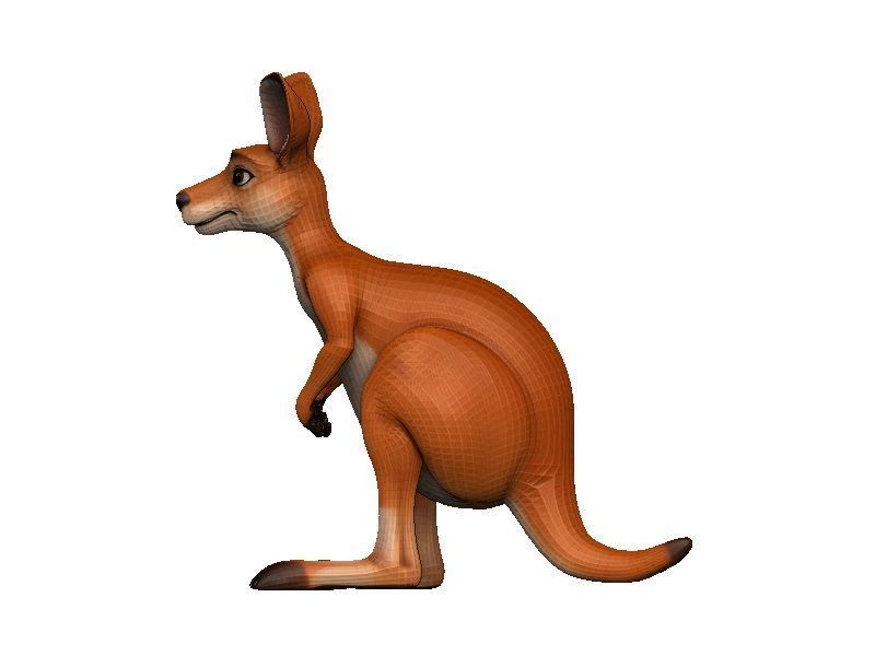 Kangaroo Low-poly 3D model_3