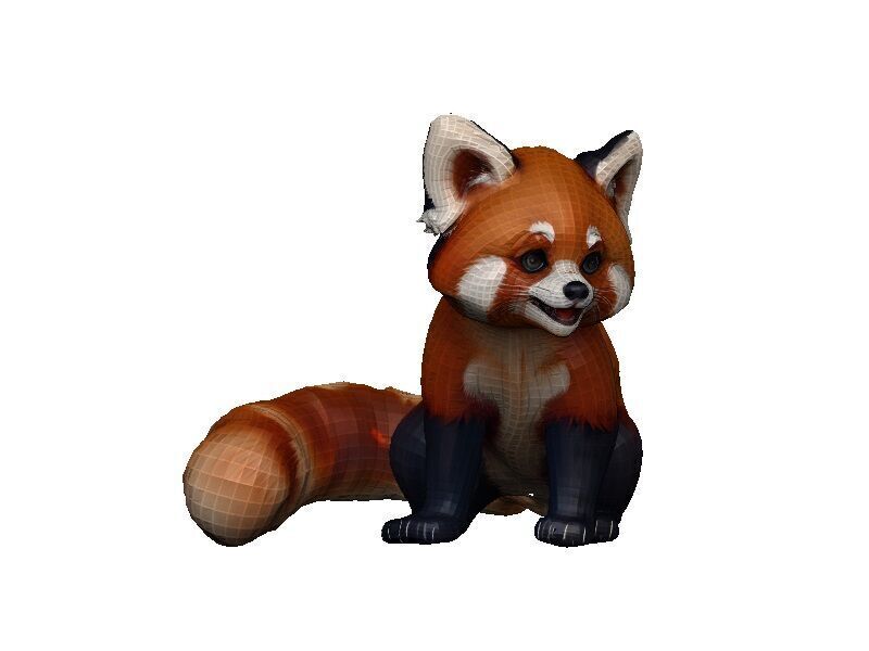 Panda Low-poly 3D model_1