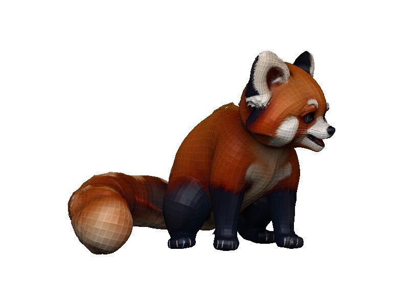 Panda Low-poly 3D model_10