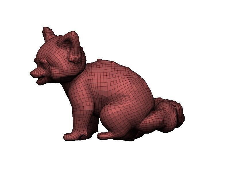 Panda Low-poly 3D model_16