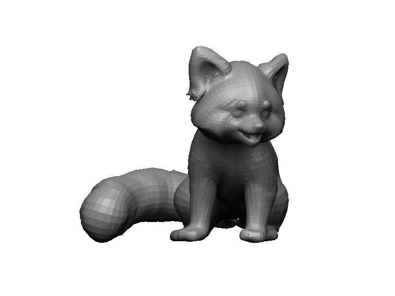 Panda Low-poly 3D model_12