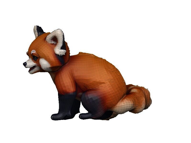 Panda Low-poly 3D model_4