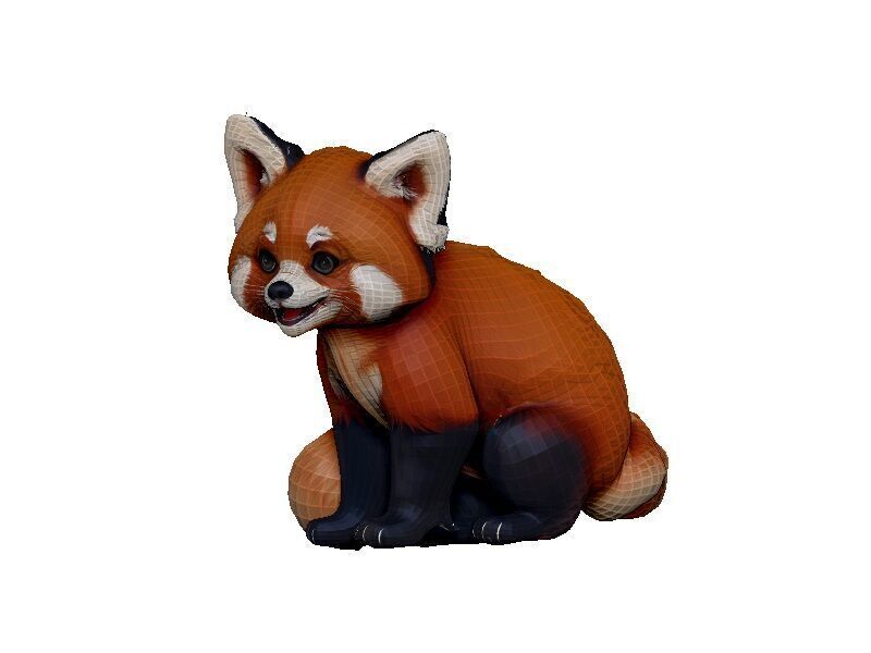 Panda Low-poly 3D model_2