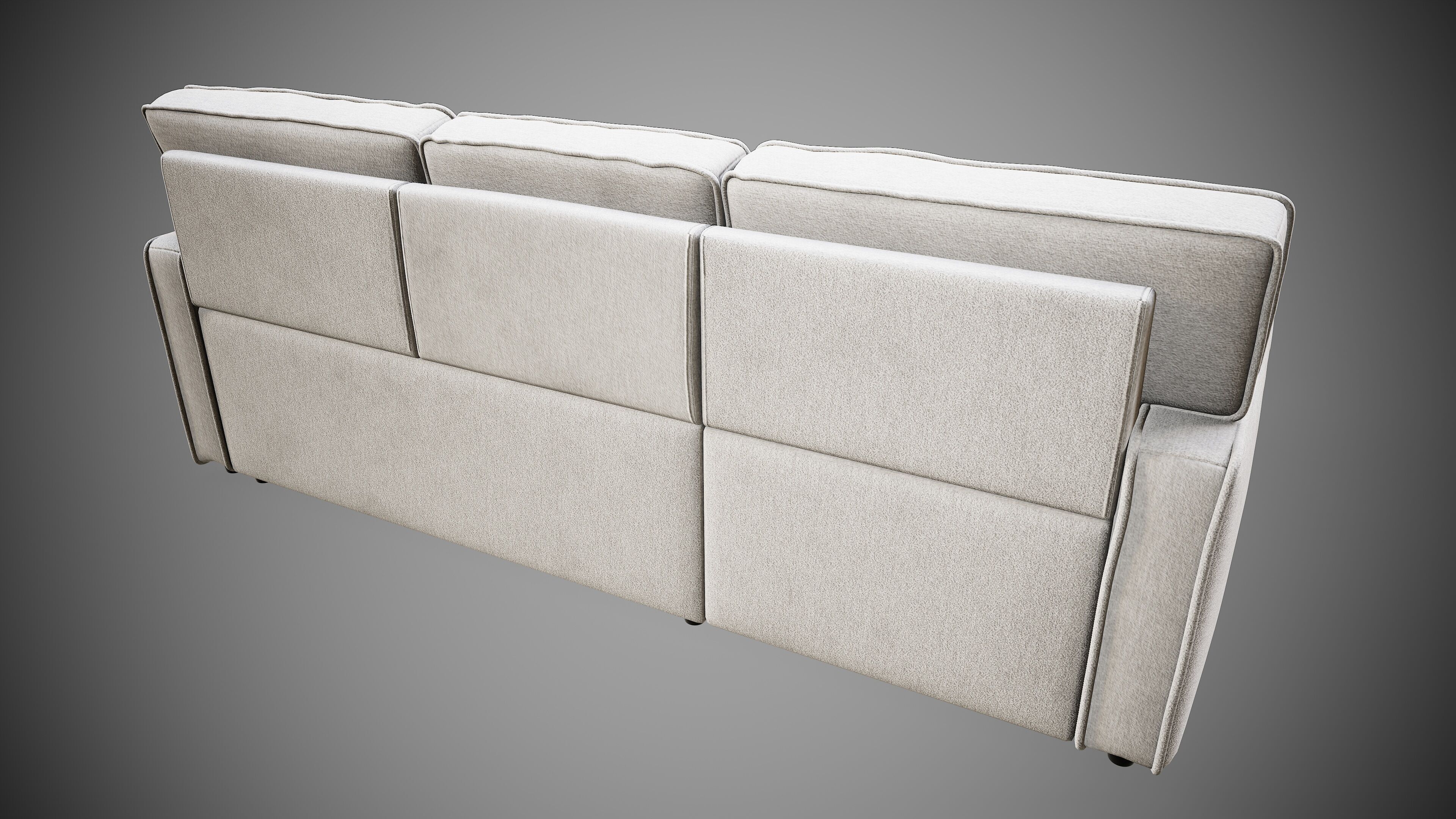 Modern L Shape Fabric Sofa 3D Model PBR Ready 3D model_4
