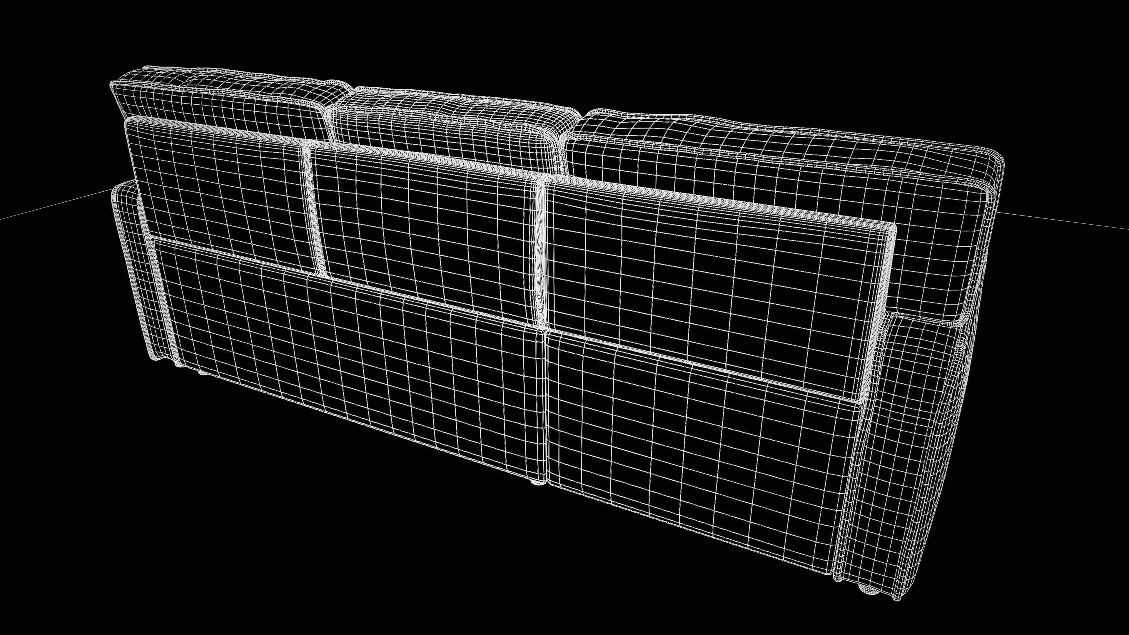 Modern L Shape Fabric Sofa 3D Model PBR Ready 3D model_5