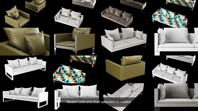 Modern sofa and chair collection 